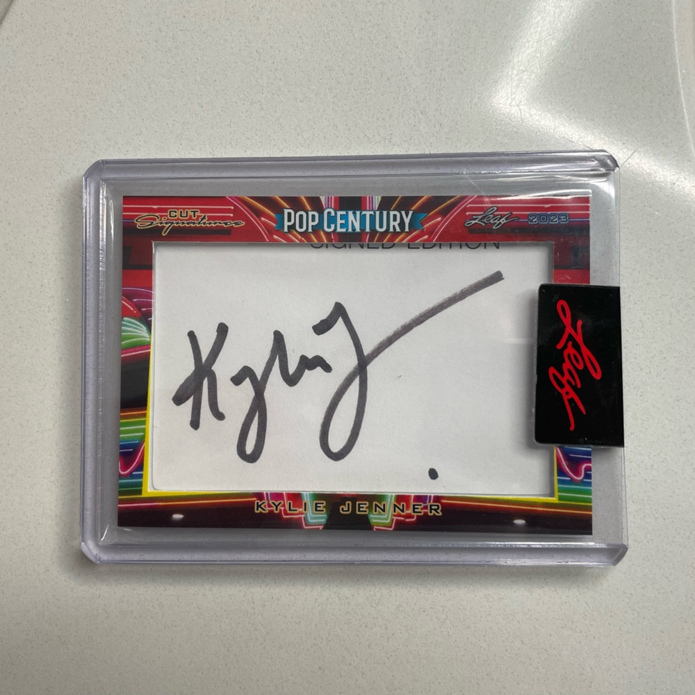Kylie Jenner signed card 2023
